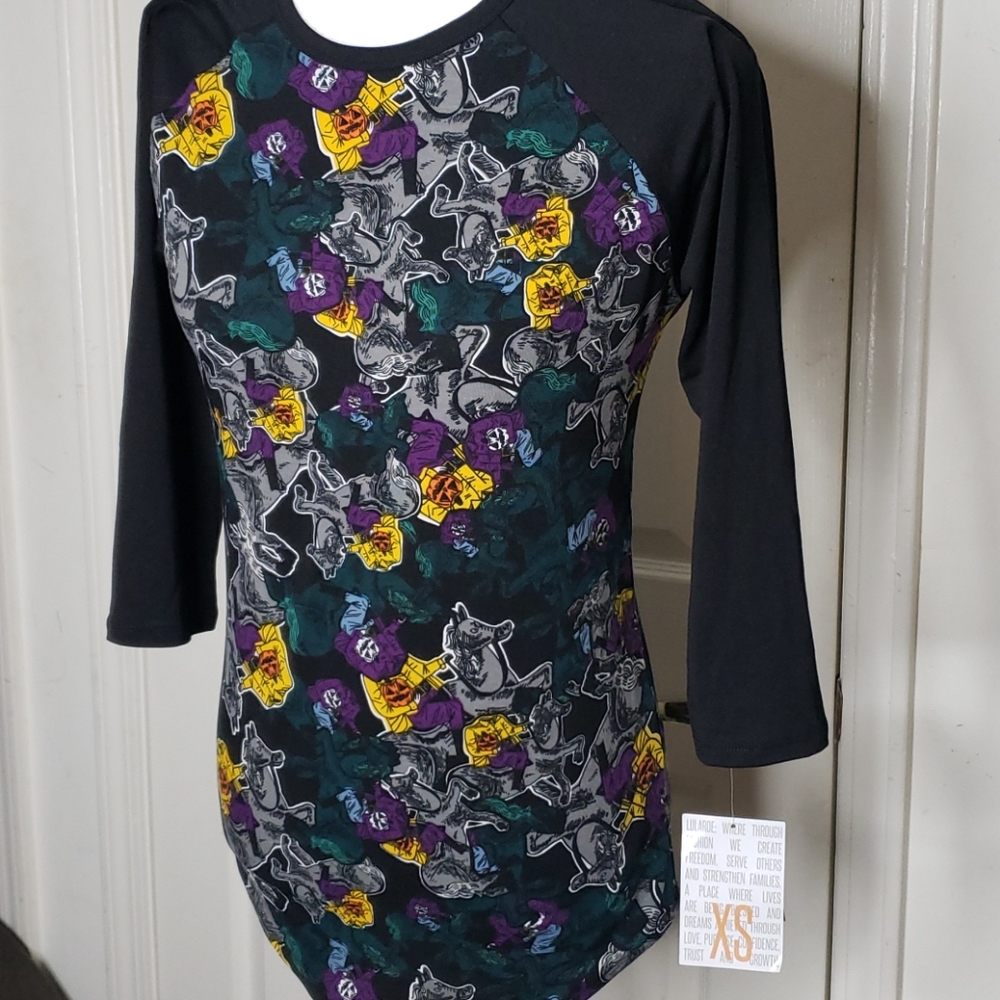 🤯3/$12 LuLaRoe Halloween Headless Horseman Top NWT XS